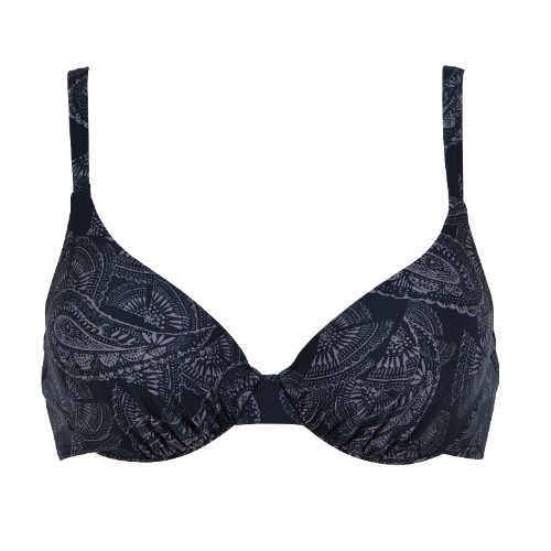 Naturana Badmode Femme noir/brun haut de bikini préformé