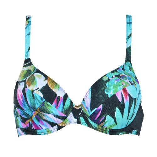 Naturana Badmode Femme blanc/bleu soutien-gorge bikini corbeille