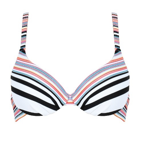 Naturana Badmode Femme blanc/noir haut de bikini préformé