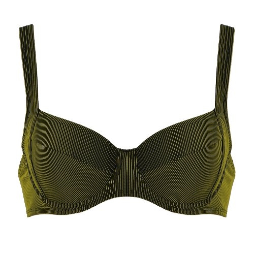 Naturana Badmode Femme noir/jaune soutien-gorge bikini corbeille