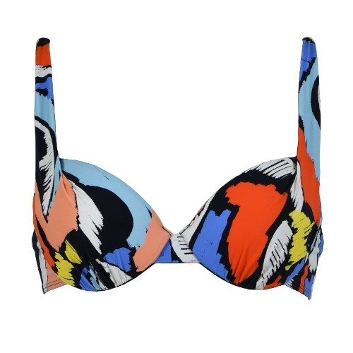 Naturana Badmode Femme noir/multicolore haut de bikini préformé