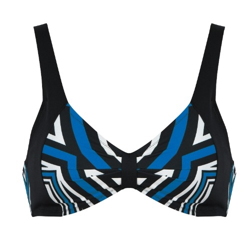 Naturana Badmode  noir/multicolore haut de bikini préformé