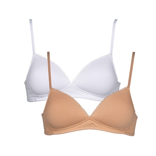 Mon Basic par After Eden Comfy blanc soutien-gorge sans armatures en dentelle
