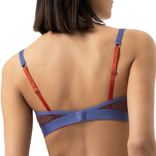 Mey Lingerie Poetry Style bleu/rouge soutien-gorge sans armatures en dentelle