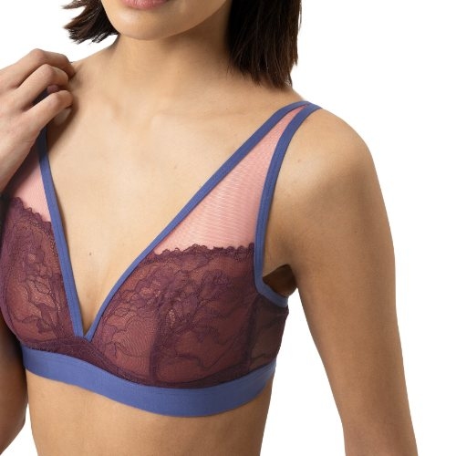 Mey Lingerie Poetry Style bleu/rouge soutien-gorge sans armatures en dentelle