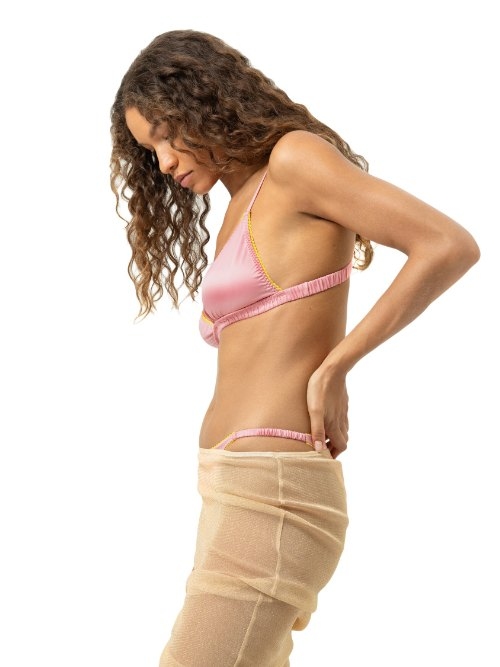 Mey Lingerie Poetry Glossy rose soutien-gorge sans armatures en dentelle