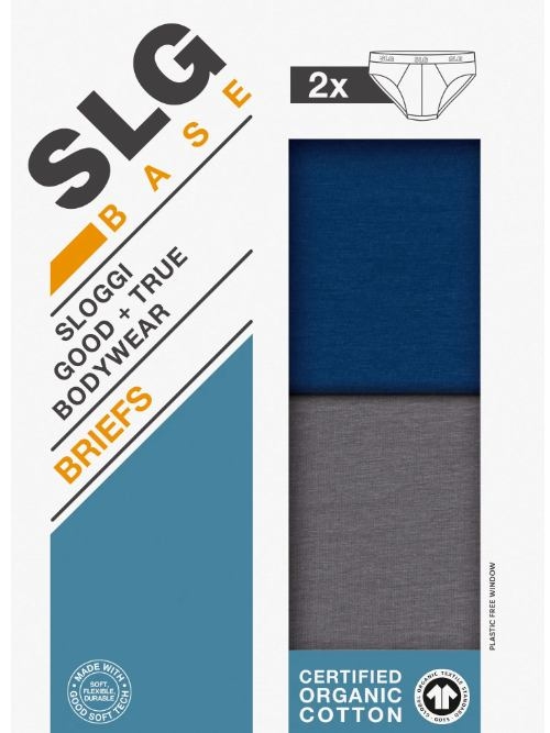 Sloggi Men SLG Base gris/bleu slip pour hommes