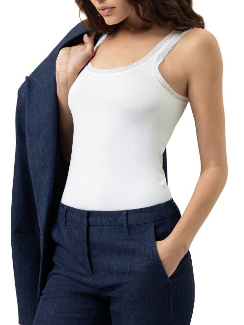 Mey Lingerie Modal Lace blanc haut