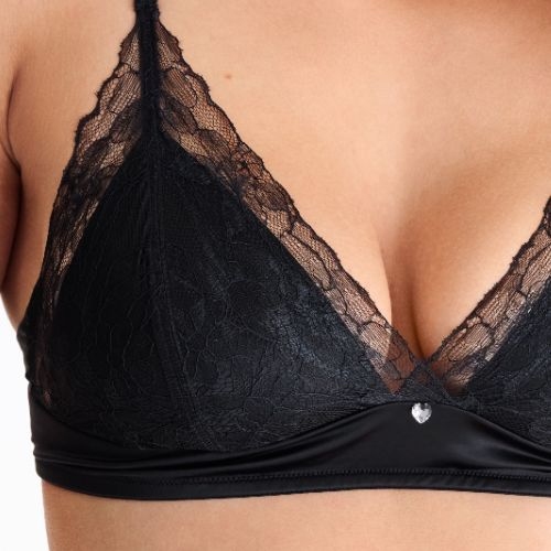 Lisca Destiny noir soutien-gorge sans armatures en dentelle