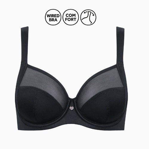 Lisca Tina noir soutien-gorge sans forme