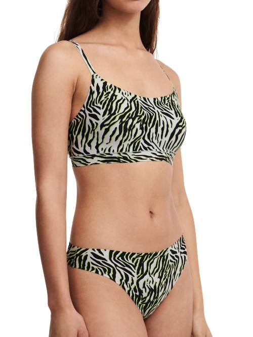 Chantelle SoftStretch blanc/print culotte string