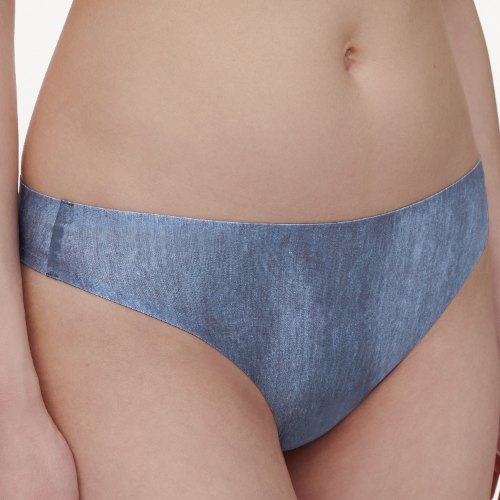 Chantelle SoftStretch bleu/print culotte string