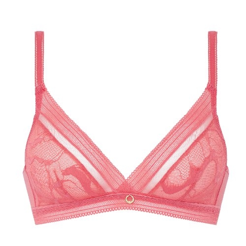 Chantelle True Lace corail soutien-gorge sans armatures en dentelle