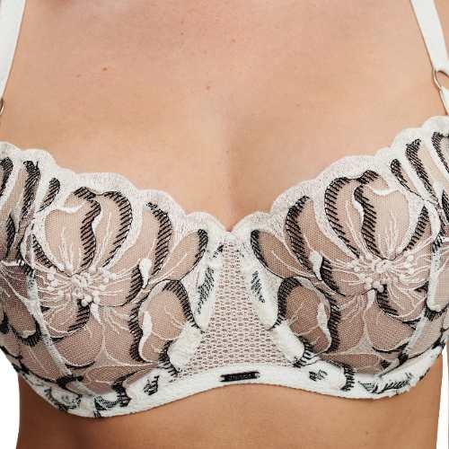 Chantelle Fleurs blanc/noir soutien-gorge sans forme