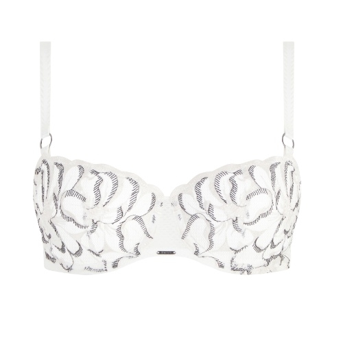 Chantelle Fleurs blanc/noir soutien-gorge sans forme