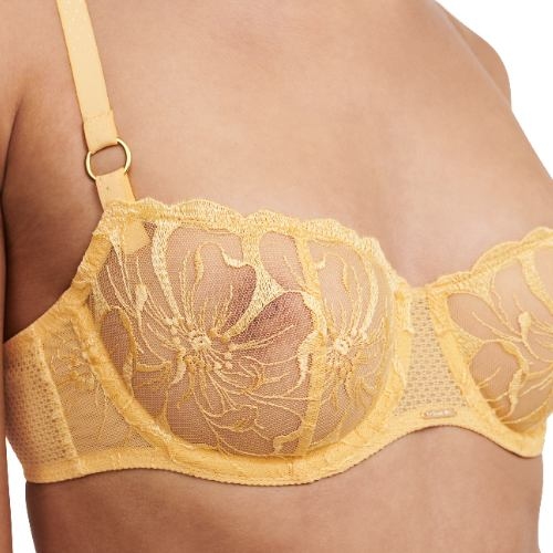 Chantelle Fleurs jaune soutien-gorge sans forme