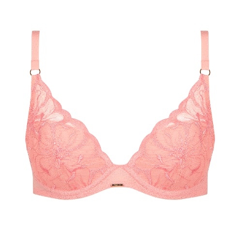 Chantelle Fleurs peach pink soutien-gorge rembourré