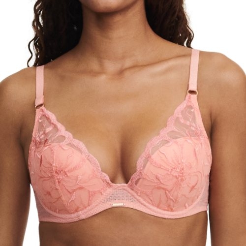 Chantelle Fleurs peach pink soutien-gorge rembourré