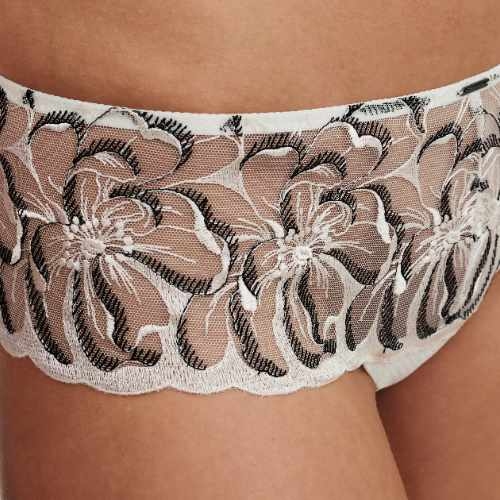 Chantelle Fleurs blanc/noir shortie
