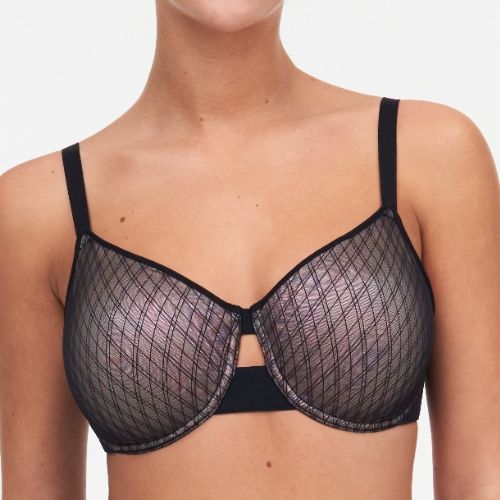 Chantelle Smooth Lines noir/brun soutien-gorge rembourré
