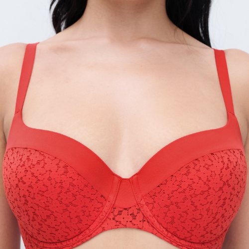 Chantelle Norah rouge soutien-gorge rembourré