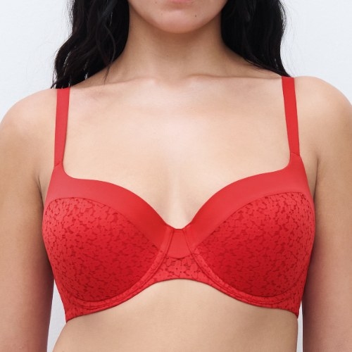 Chantelle Norah rouge soutien-gorge rembourré