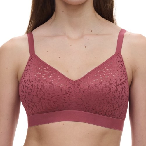 Chantelle Norah rouge soutien-gorge sans armatures en dentelle
