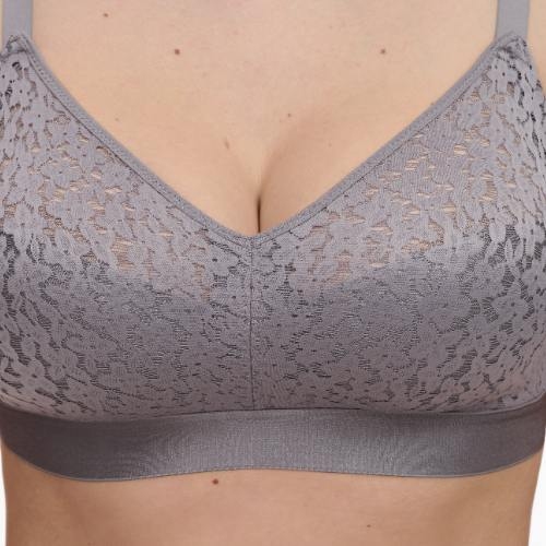 Chantelle Norah gris soutien-gorge sans armatures en dentelle