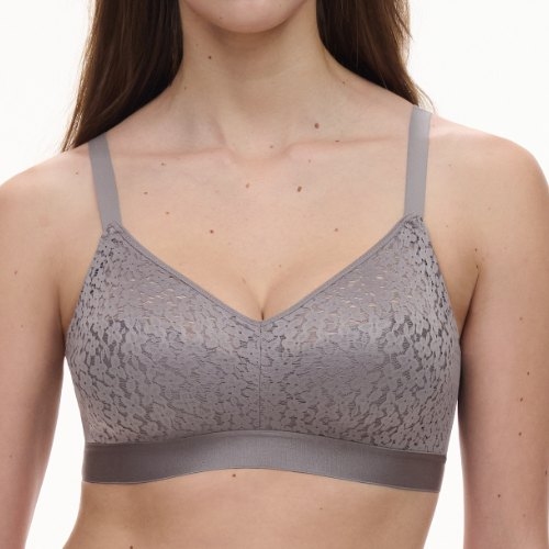 Chantelle Norah gris soutien-gorge sans armatures en dentelle