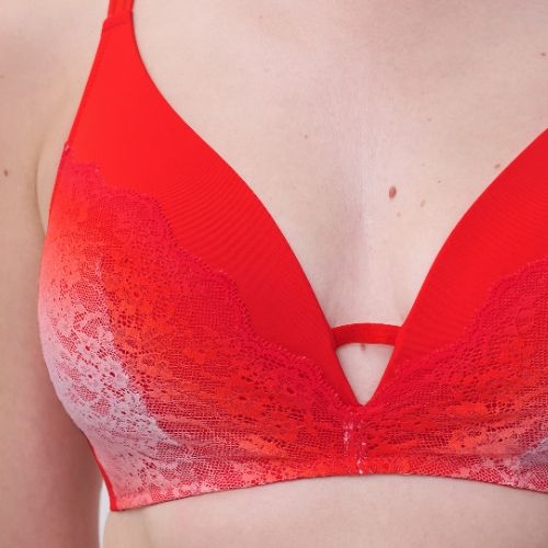 Chantelle Crush rouge soutien-gorge sans armatures en dentelle