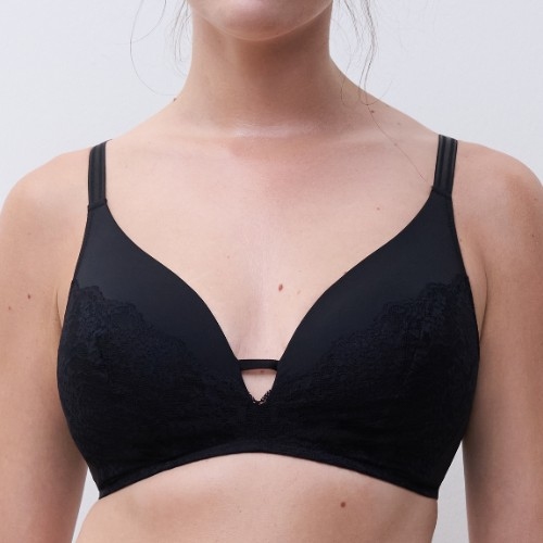 Chantelle Crush noir soutien-gorge sans armatures en dentelle