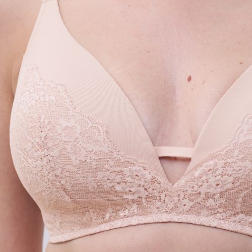 Chantelle Crush rose soutien-gorge sans armatures en dentelle