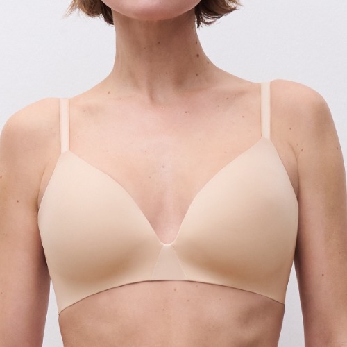 Chantelle Essentiall beige soutien-gorge sans armatures en dentelle