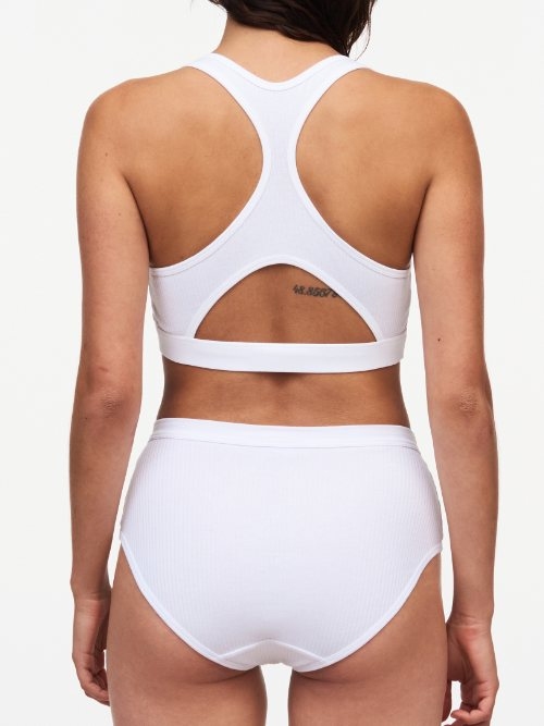 Chantelle Cotton Comfort blanc soutien-gorge sans armatures en dentelle