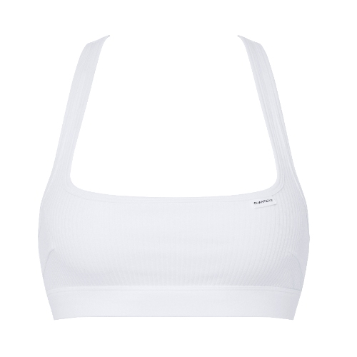 Chantelle Cotton Comfort blanc soutien-gorge sans armatures en dentelle