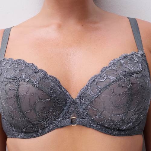 Chantelle Fleurs gris soutien-gorge rembourré