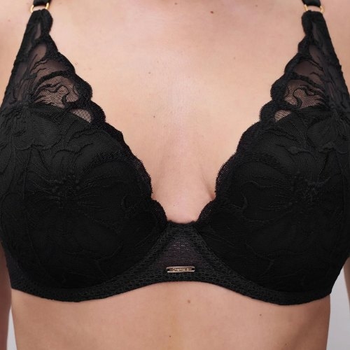 Chantelle Fleurs noir soutien-gorge rembourré