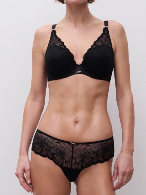 Chantelle Fleurs noir soutien-gorge rembourré