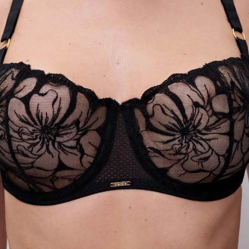 Chantelle Fleurs noir soutien-gorge sans forme