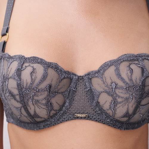 Chantelle Fleurs gris soutien-gorge sans forme