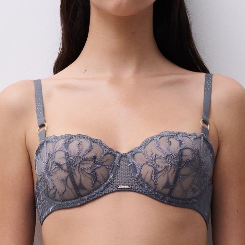 Chantelle Fleurs gris soutien-gorge sans forme