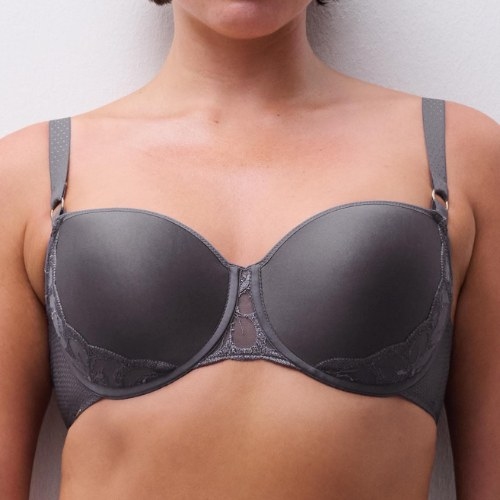 Chantelle Fleurs gris soutien-gorge rembourré