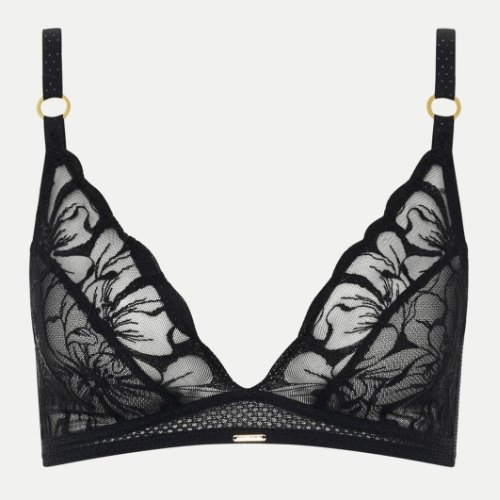 Chantelle Fleurs noir soutien-gorge sans armatures en dentelle