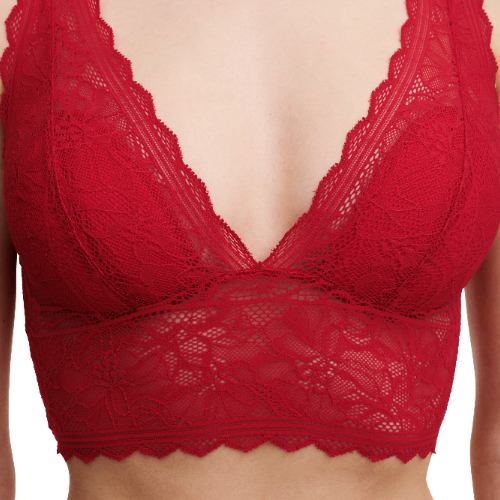 Chantelle Floral Touch scarlet red soutien-gorge sans armatures en dentelle