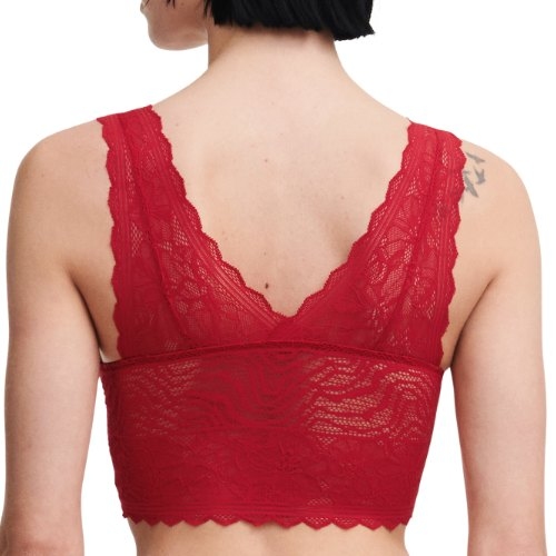 Chantelle Floral Touch scarlet red soutien-gorge sans armatures en dentelle