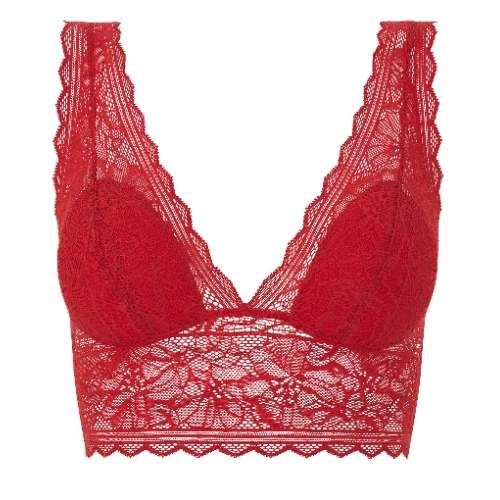 Chantelle Floral Touch scarlet red soutien-gorge sans armatures en dentelle