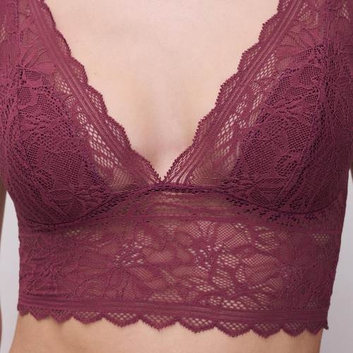 Chantelle Floral Touch violet soutien-gorge sans armatures en dentelle