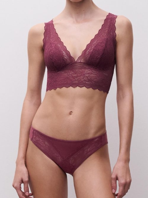 Chantelle Floral Touch violet soutien-gorge sans armatures en dentelle