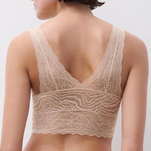 Chantelle Floral Touch beige soutien-gorge sans armatures en dentelle
