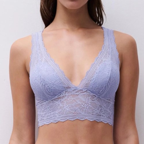 Chantelle Floral Touch bleu soutien-gorge sans armatures en dentelle